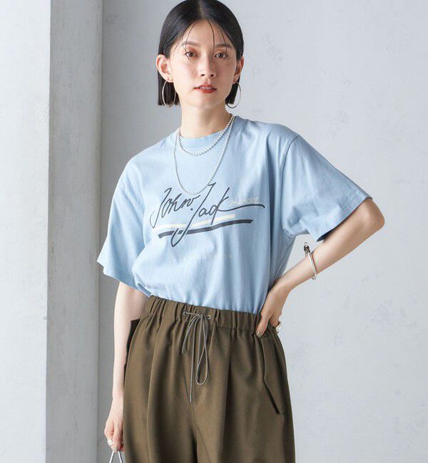 SHIPS for women「J.J.MERCER:〈洗濯機可能〉プリント TEE」|Tシャツ・カットソー|
