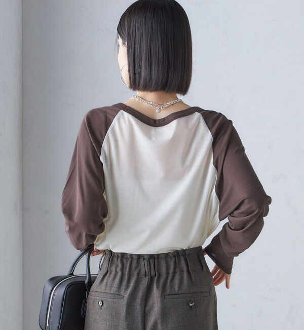 SHIPS for women「St.Johns 3rd club:〈洗濯機可能〉シアー ベースボール TEE」|Tシャツ・カットソー|