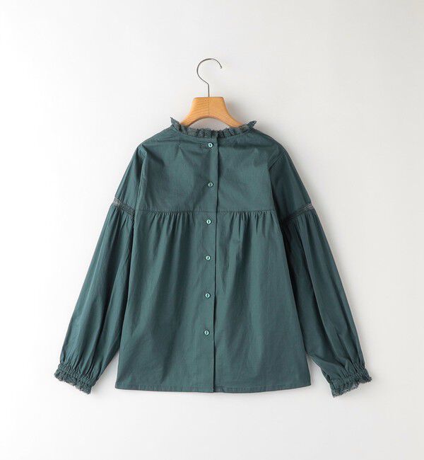 SHIPS KIDS「SHIPS KIDS:140～150cm / レース ピンタック 長袖 ブラウス」|シャツ・ブラウス|