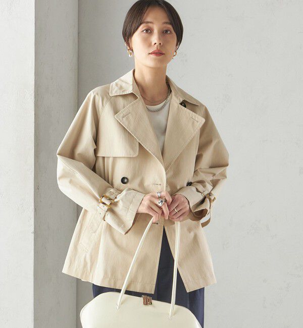 SHIPS for women「〈撥水加工〉ドロスト ショート トレンチ コート」|トレンチコート|