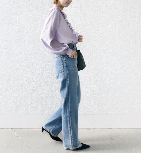 SHIPS for women「〈手洗い可能〉エアリー フロント フリル デザイン ブラウス」|シャツ・ブラウス|