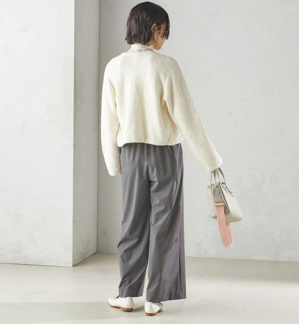 SHIPS for women「〈手洗い可能〉ミックス ツイード ショート ジャケット」|カーディガン|