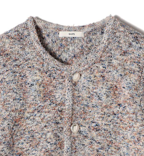 SHIPS for women「〈手洗い可能〉ミックス ツイード ショート ジャケット」|カーディガン|