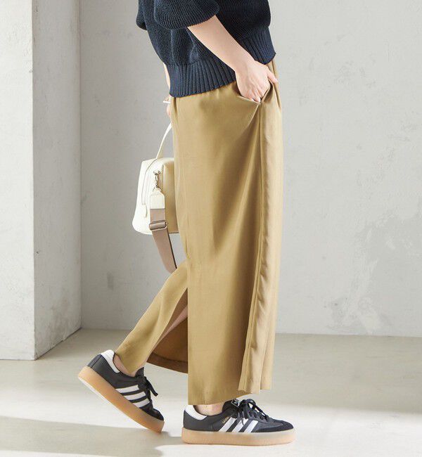 SHIPS for women「〈手洗い可能〉キュプラ混 ツイル ドロスト スカート」|スカート|