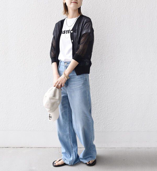 SHIPS for women「〈手洗い可能〉ラミー混 シアー カーディガン」|カーディガン|