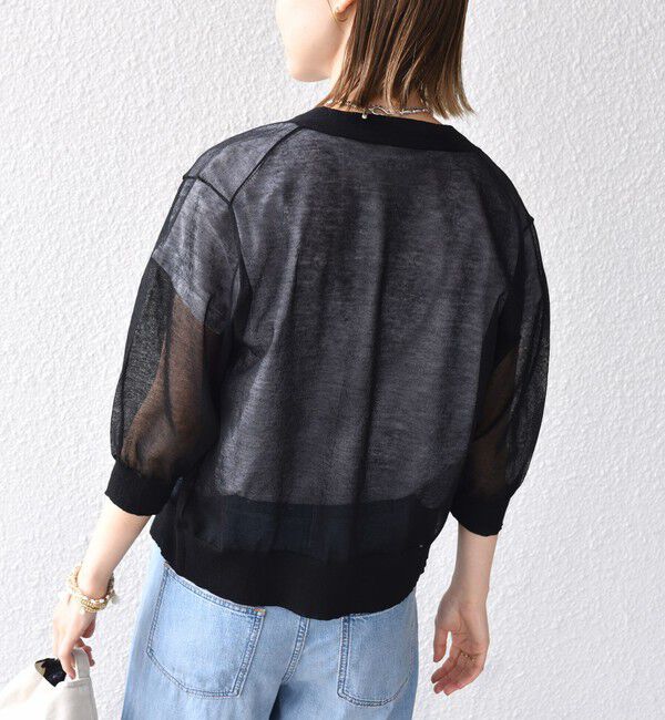 SHIPS for women「〈手洗い可能〉ラミー混 シアー カーディガン」|カーディガン|