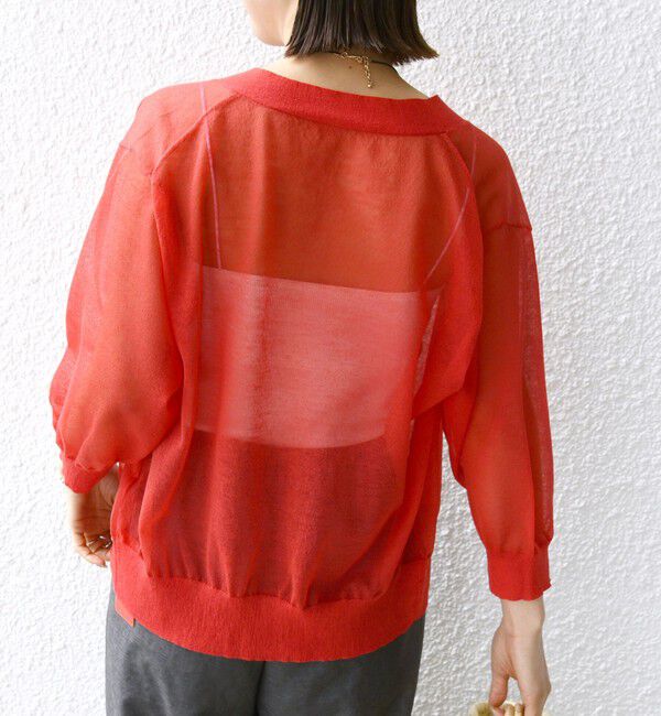 SHIPS for women「〈手洗い可能〉ラミー混 シアー カーディガン」|カーディガン|