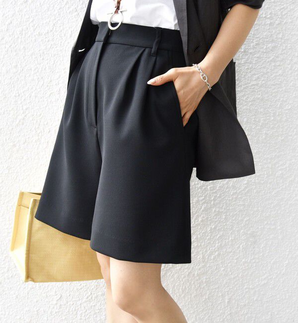 SHIPS for women「〈手洗い可能〉ダブル クロス ハーフ パンツ」|キュロット|