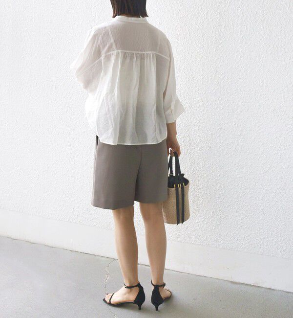 SHIPS for women「〈手洗い可能〉ダブル クロス ハーフ パンツ」|キュロット|