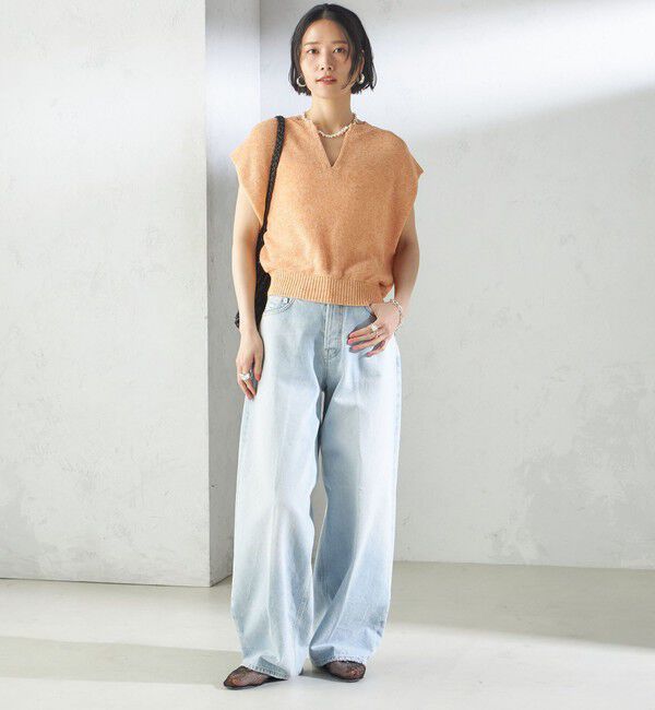 SHIPS for women「〈手洗い可能〉ポリエステル 麻 スキッパー プルオーバー」|プルオーバー|