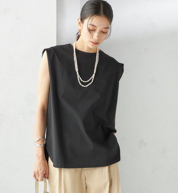 SHIPS for women「〈接触冷感〉ポンチ ノースリーブ プルオーバー」|Tシャツ・カットソー|