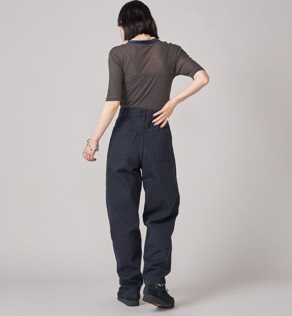 SHIPS for women「SHIPS NINE CASE:シアー ロゴ リンガー TEE」|Tシャツ・カットソー|