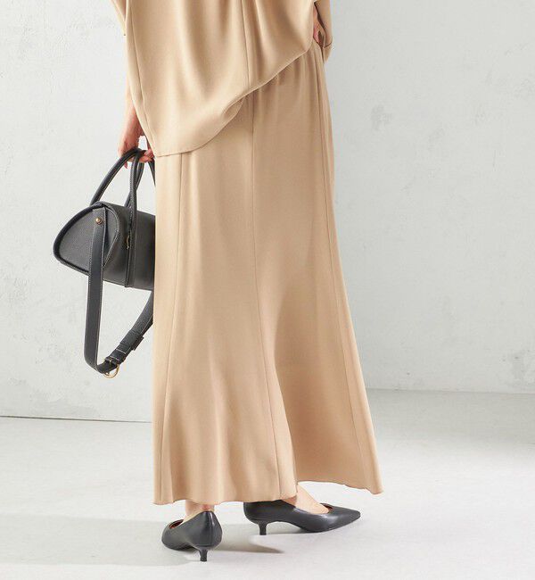 SHIPS for women「〈手洗い可能〉アセテート混 バックサテン マーメイド スカート」|スカート|