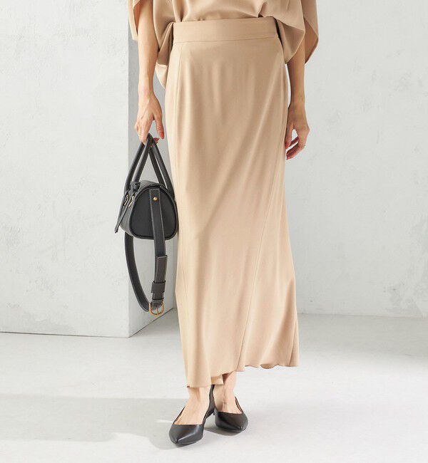 SHIPS for women「〈手洗い可能〉アセテート混 バックサテン マーメイド スカート」|スカート|