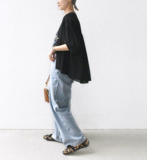 SHIPS for women「【WEB限定】〈手洗い可能〉シアー Vネック フレア シャツ カーディガン」|カーディガン|