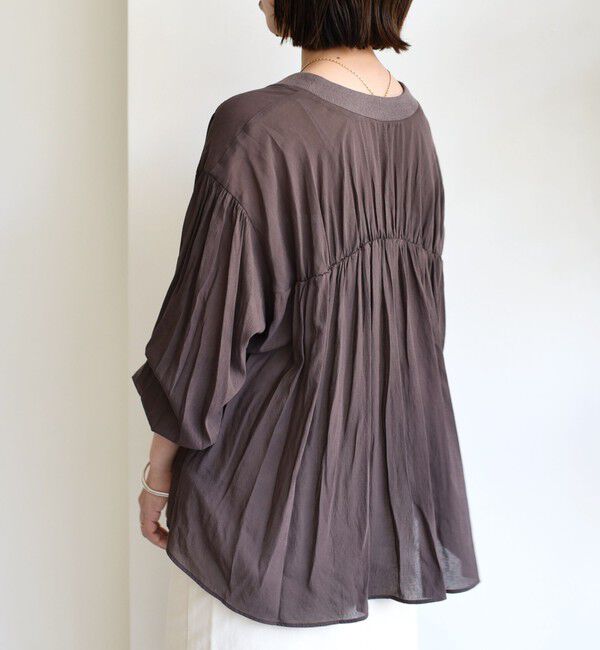 SHIPS for women「【WEB限定】〈手洗い可能〉シアー Vネック フレア シャツ カーディガン」|カーディガン|