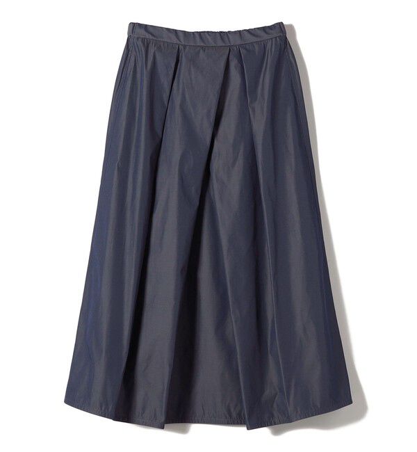 SHIPS for women「SHIPS Primary Navy Label:〈手洗い可能〉メモリー タックスカート」|スカート|チャコールグレー