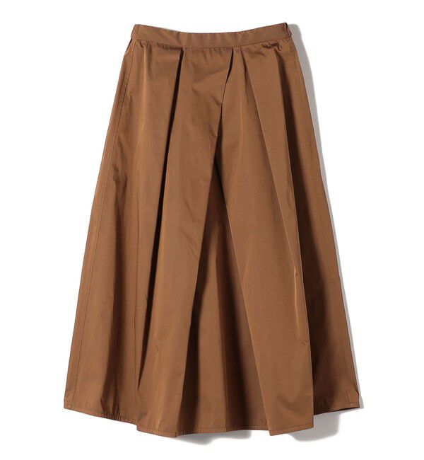 SHIPS for women「SHIPS Primary Navy Label:〈手洗い可能〉メモリー タックスカート」|スカート|キャメル