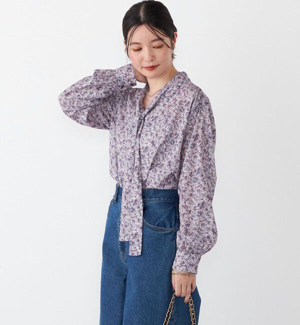 SHIPS Colors 「SHIPS Colors:〈手洗い可能〉MULHOUSE ボウタイ ブラウス◇」|シャツ・ブラウス|