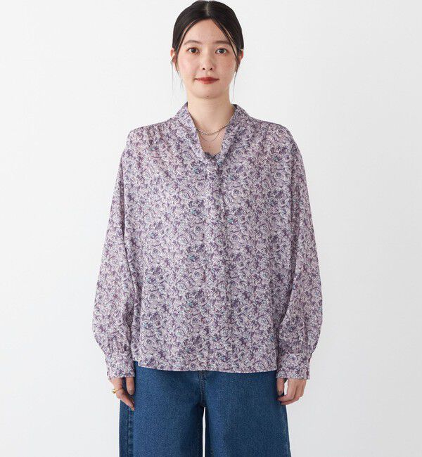 SHIPS Colors 「SHIPS Colors:〈手洗い可能〉MULHOUSE ボウタイ ブラウス◇」|シャツ・ブラウス|