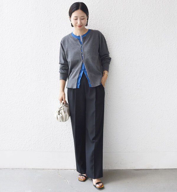 SHIPS for women「【WEB限定】〈手洗い可能〉レイヤード 2WAY 配色 カーディガン」|カーディガン|