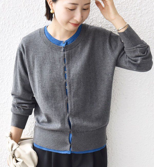 SHIPS for women「【WEB限定】〈手洗い可能〉レイヤード 2WAY 配色 カーディガン」|カーディガン|