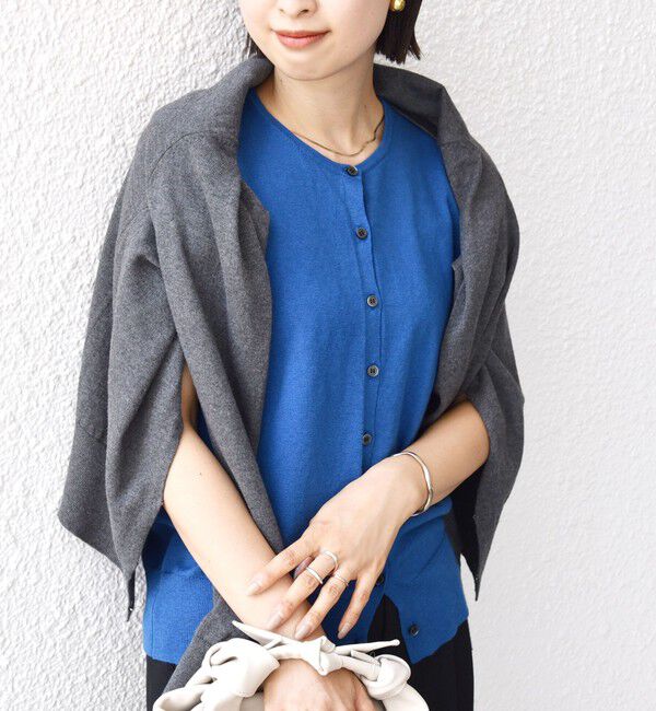 SHIPS for women「【WEB限定】〈手洗い可能〉レイヤード 2WAY 配色 カーディガン」|カーディガン|