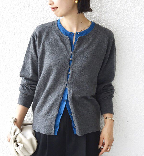 SHIPS for women「【WEB限定】〈手洗い可能〉レイヤード 2WAY 配色 カーディガン」|カーディガン|