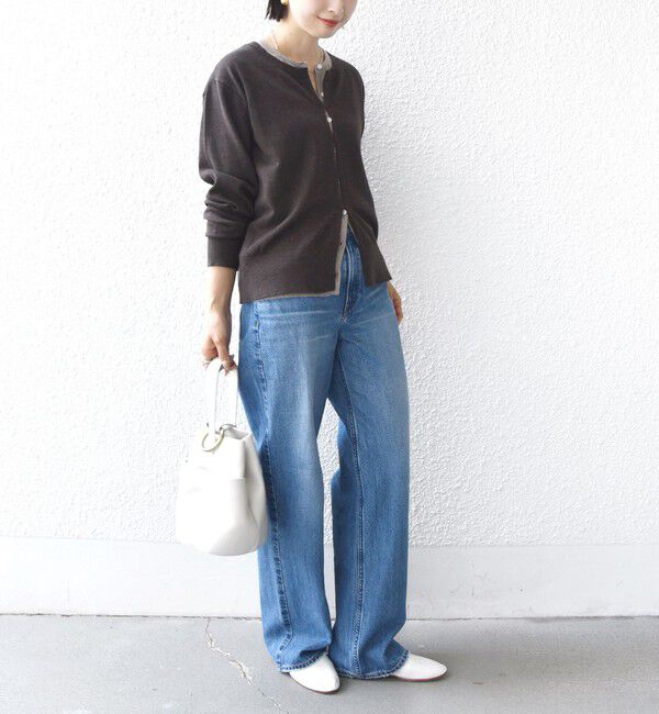 SHIPS for women「【WEB限定】〈手洗い可能〉レイヤード 2WAY 配色 カーディガン」|カーディガン|