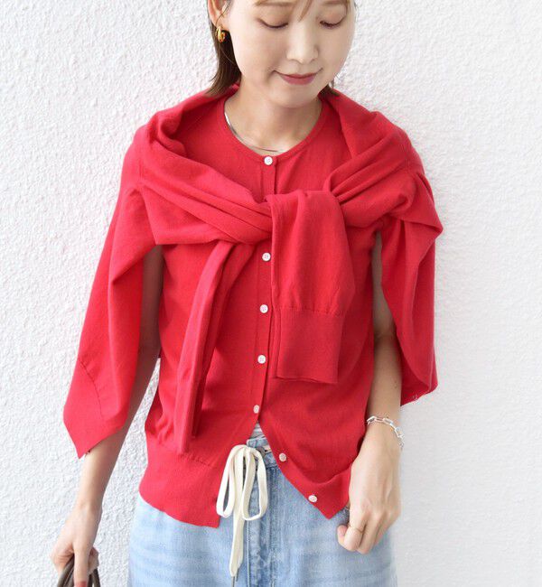 SHIPS for women「【WEB限定】〈手洗い可能〉レイヤード 2WAY 配色 カーディガン」|カーディガン|