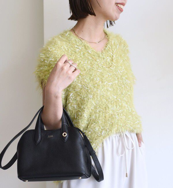 SHIPS for women「【WEB限定】〈手洗い可能〉チュール フェザー MIX ニット ベスト」|ベスト・ジレ|