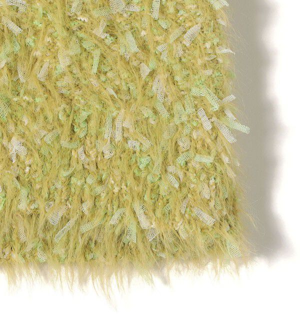 SHIPS for women「【WEB限定】〈手洗い可能〉チュール フェザー MIX ニット ベスト」|ベスト・ジレ|