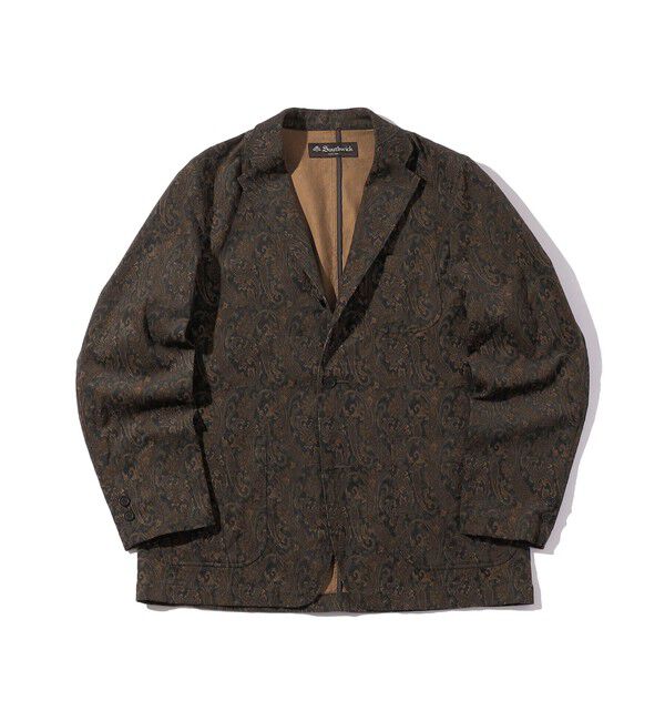 SHIPS「Southwick:〈セットアップ対応〉 Gate Label プリント コーデュロイ ジャケット」|テーラードジャケット|