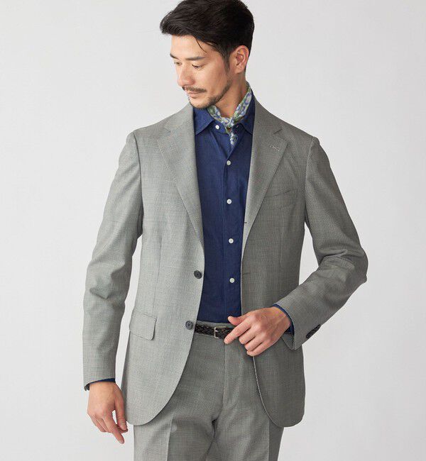 SHIPS「SHIPS:〈FUNCTION/洗濯機可能〉ウォッシャブル ハウンドトゥース ジャケット(セットアップ対応)」|テーラードジャケット|