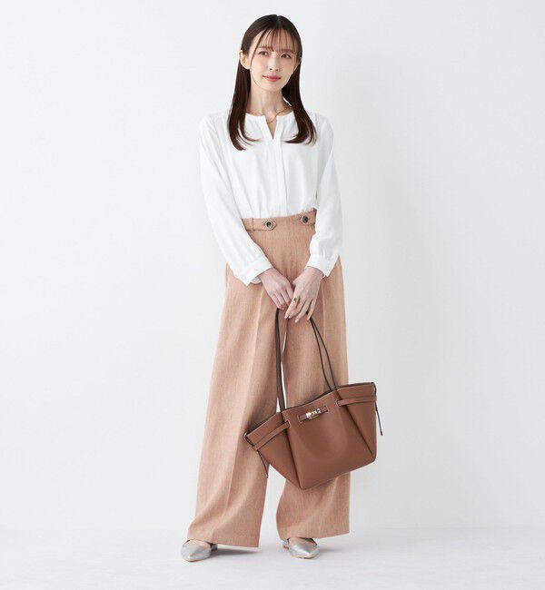 SHIPS Colors 「SHIPS Colors:〈手洗い可能〉2WAY ノーカラー ブラウス◇」|シャツ・ブラウス|