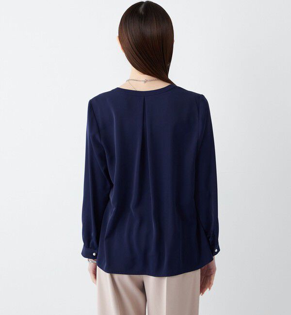 SHIPS Colors 「SHIPS Colors:〈手洗い可能〉2WAY ノーカラー ブラウス◇」|シャツ・ブラウス|