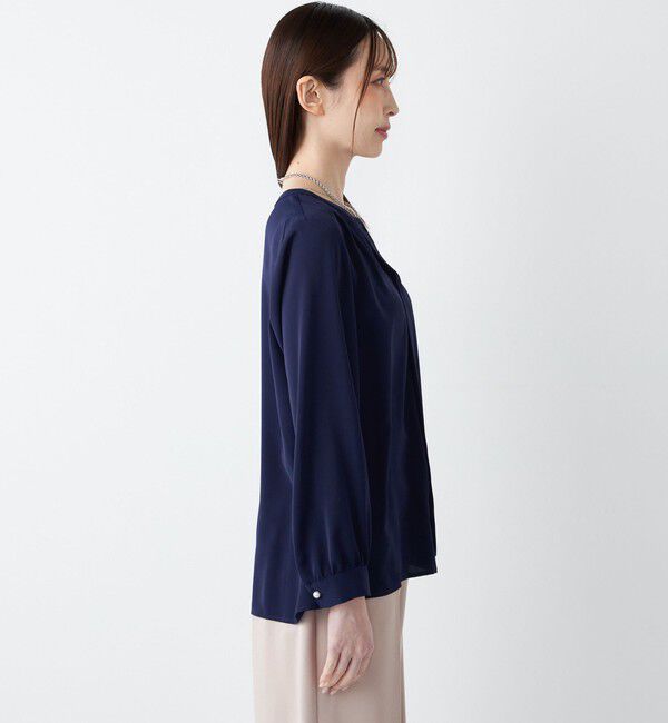 SHIPS Colors 「SHIPS Colors:〈手洗い可能〉2WAY ノーカラー ブラウス◇」|シャツ・ブラウス|