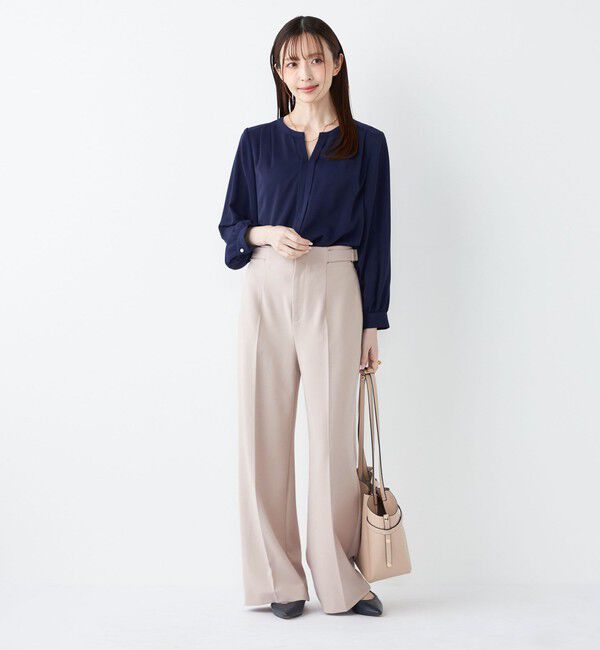 SHIPS Colors 「SHIPS Colors:〈手洗い可能〉2WAY ノーカラー ブラウス◇」|シャツ・ブラウス|