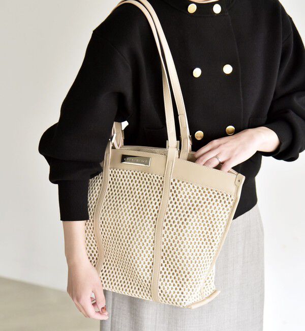 quaranciel「quaranciel: 2way ハンドル メッシュ トートバッグ」|トートバッグ|