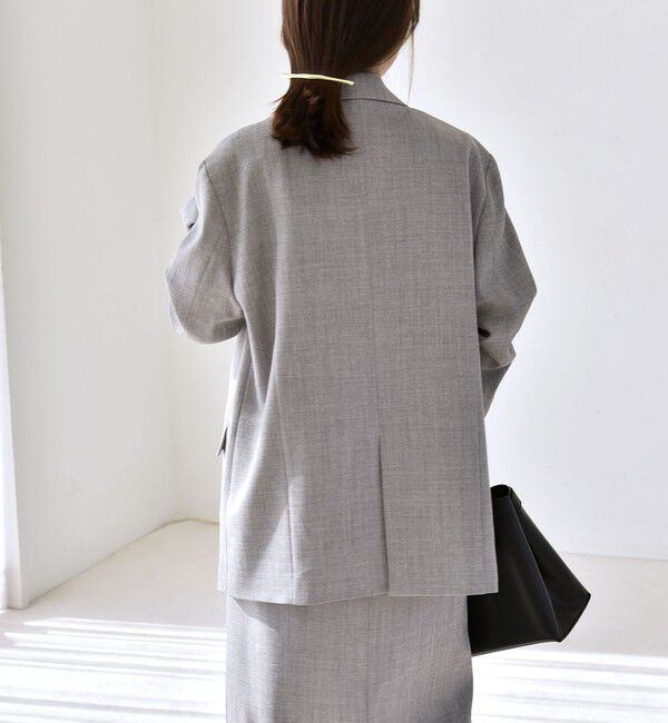 quaranciel「quaranciel:〈手洗い可能〉ウーステッド テーラード オーバー ジャケット（セットアップ対応）」|テーラードジャケット|