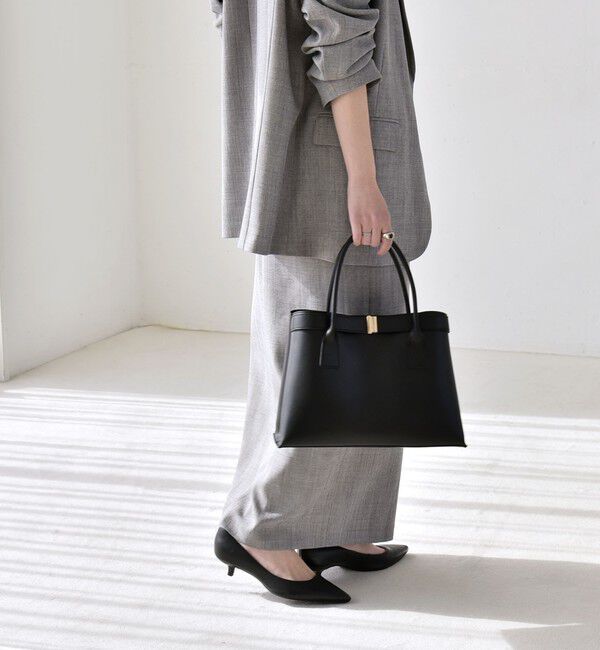 quaranciel「quaranciel:〈手洗い可能〉ウーステッド Iライン スリット スカート（セットアップ対応）」|スカート|