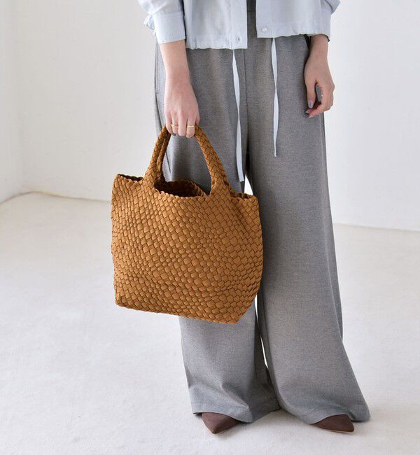 quaranciel「《予約》quaranciel: ポーチ付き メッシュ 編み込み トート バッグ」|トートバッグ|