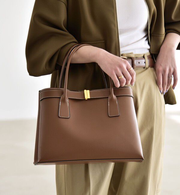 quaranciel「《予約》quaranciel: バックル 2way トート バッグ（A4対応）」|トートバッグ|