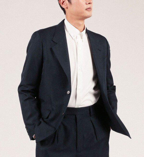 TOMORROWLAND MENS「シルクツイル シングル2Bジャケット」|テーラードジャケット|