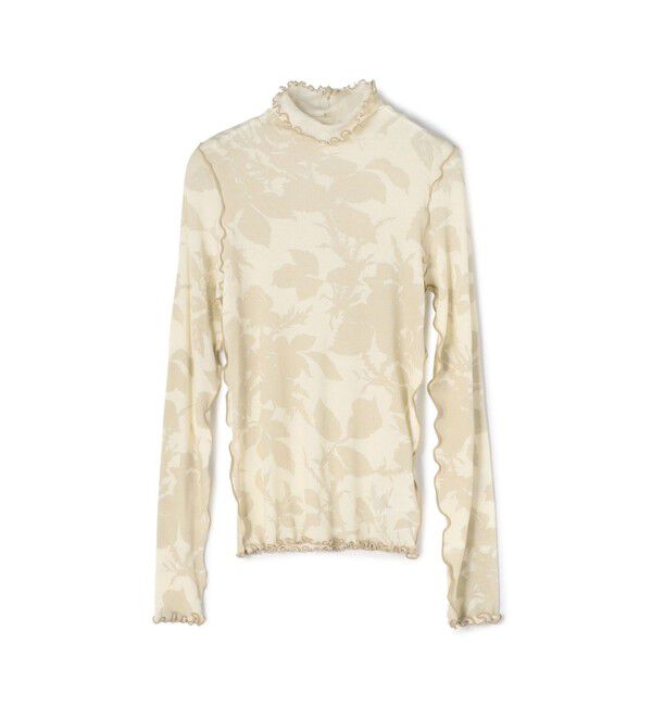 SOULEIADO「コットンプリント タートルネックプルオーバー」|Tシャツ・カットソー|16 グレー系