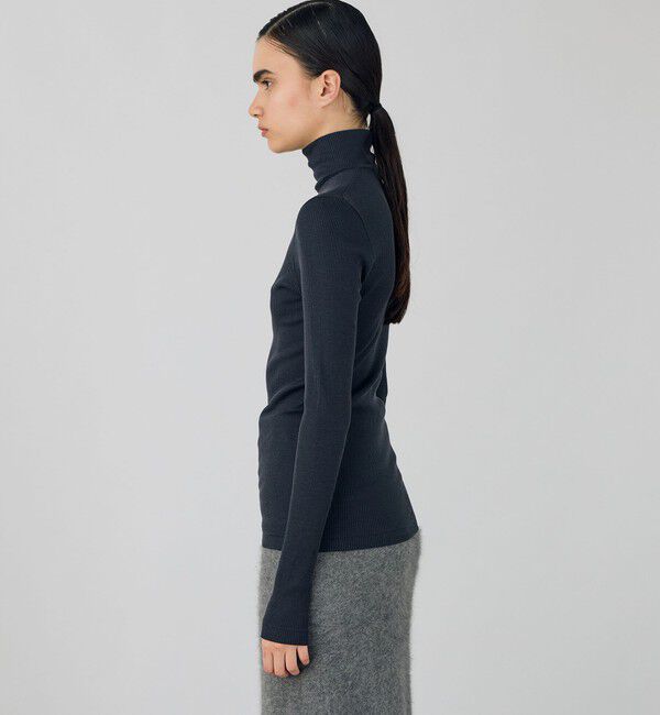 DES PRES「シルクコットンリブ ハイネックプルオーバー」|Tシャツ・カットソー|