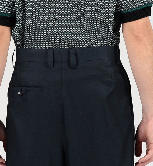 TOMORROWLAND MENS「シルクカルゼ 2プリーツ ワイドパンツ」|スラックス|