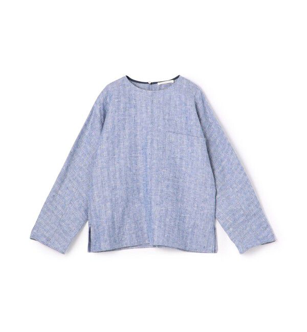 GALERIE VIE「ブラッシュドリネン プルオーバーシャツ」|シャツ・ブラウス|66 ブルー系