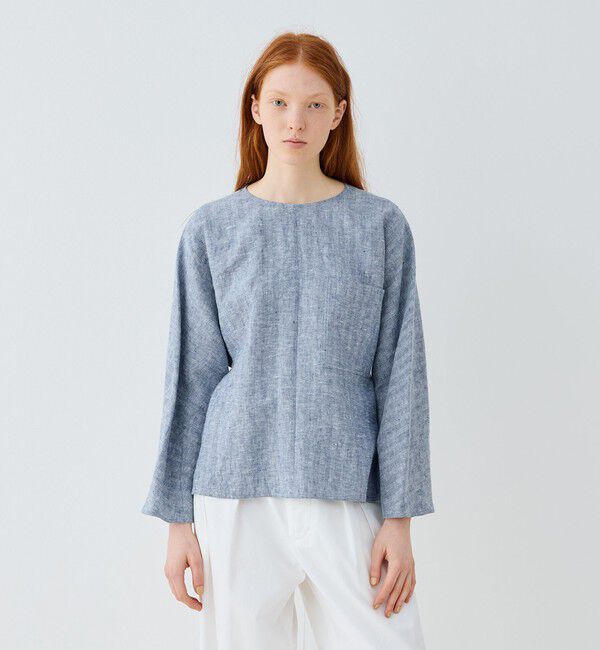 GALERIE VIE「ブラッシュドリネン プルオーバーシャツ」|シャツ・ブラウス|