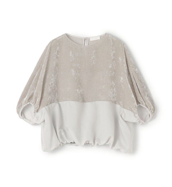 Ballsey「ベルベットコンビ Tブラウス」|シャツ・ブラウス|13 ライトグレー